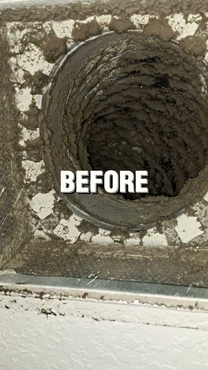 Vent system before AC maintenance and duct cleaning