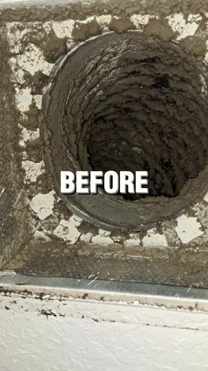 Vent system before AC maintenance and duct cleaning