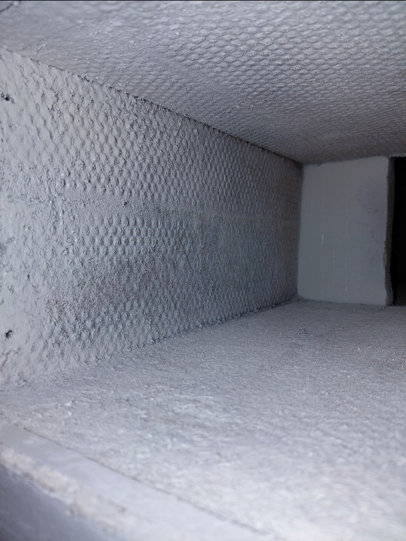 Clean duct interior after Fair Air Solutions professional cleaning